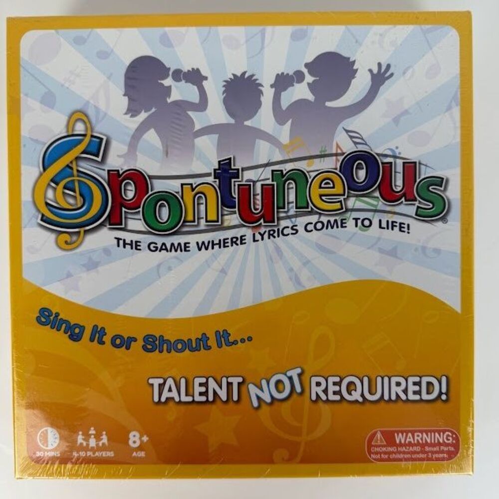 Spontuneous Singing Board Game, No Talent Required! New in Sealed Box
